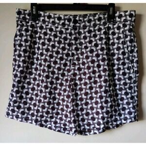 Ben Sherman‎ Swim Trunks Men's Medium Black/White Geometric Pattern NWT